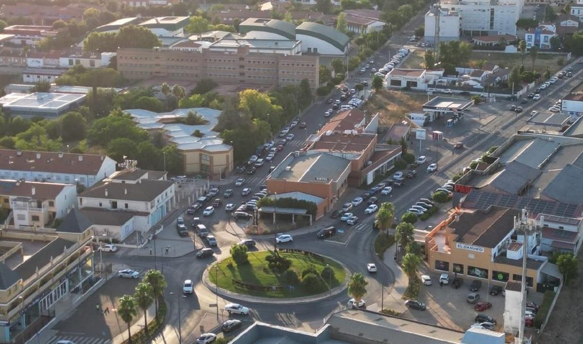 Una imagen aérea de Almendralejo.