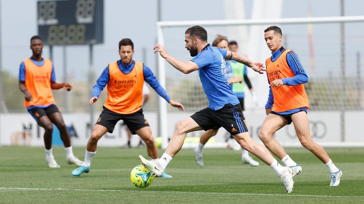 Último entrenamiento del Real Madrid antes de viajar a Cádiz