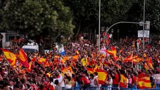 Celebración del Mundial en Madrid, en directo: la selección sube al escenario de Cibeles