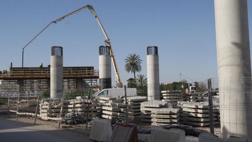 Obras del AVE en Murcia.