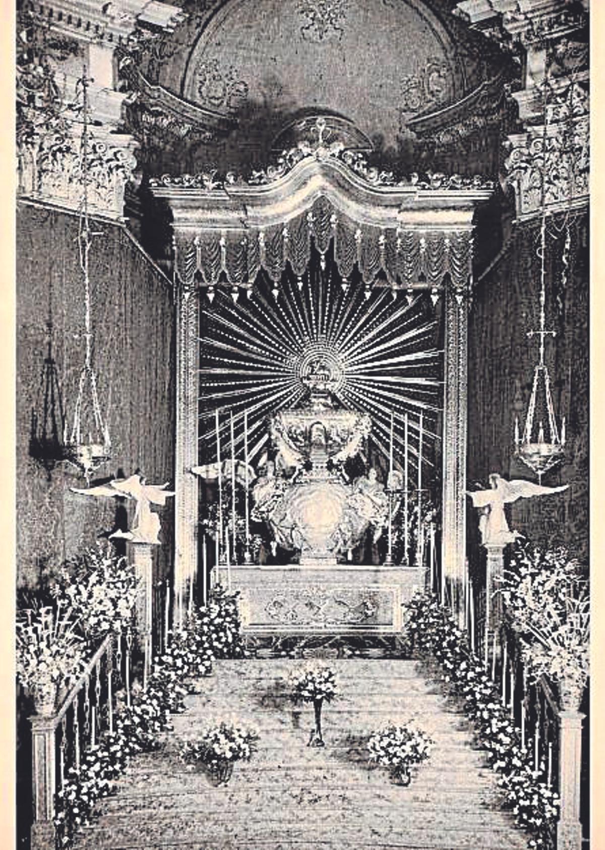 Monumento de Jueves Santo en 1956.