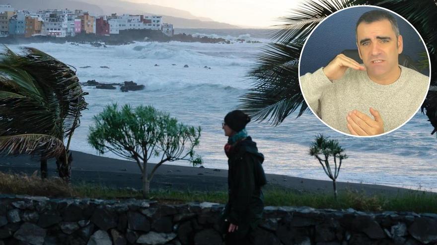 Caudal del barranco de Santos tras las fuertes lluvias