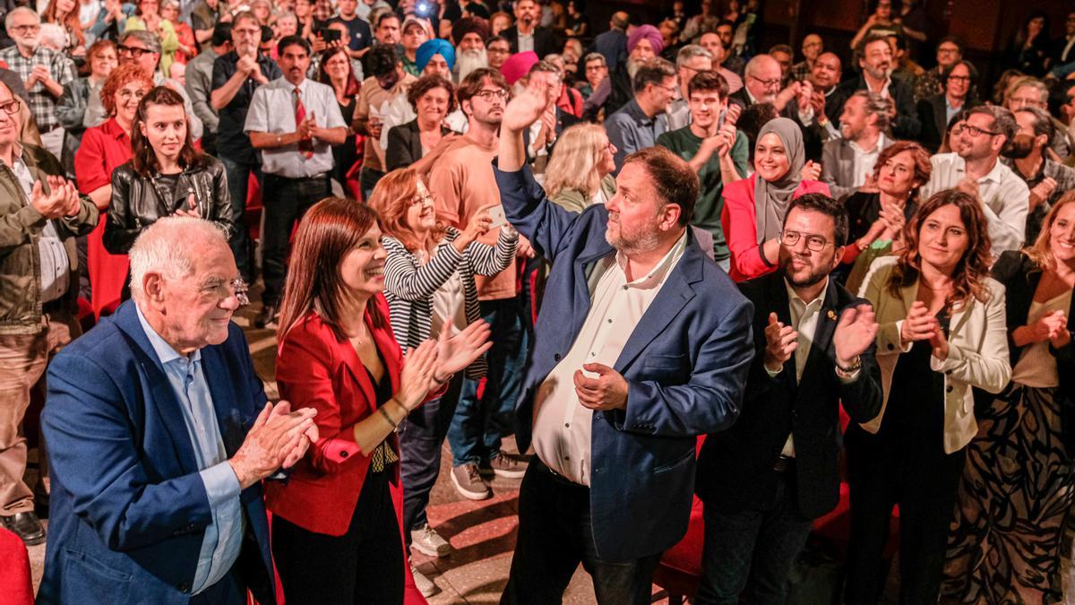 Acto final de campaña de Ernest Maragall, Esquerra, en Barcelona