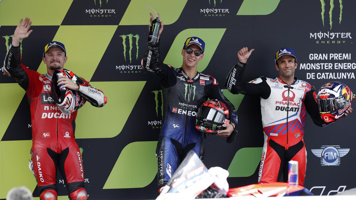 Quartararo, con Miller y Zarco, las tres primeras posiciones de la parrilla en Montmeló.