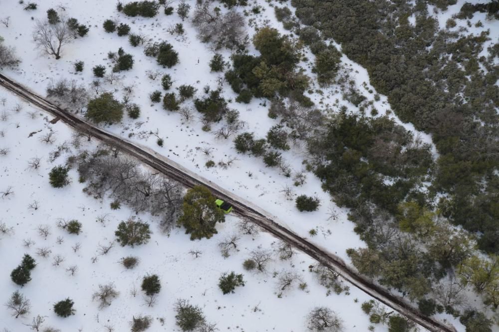 La cumbre nevada, desde el aire