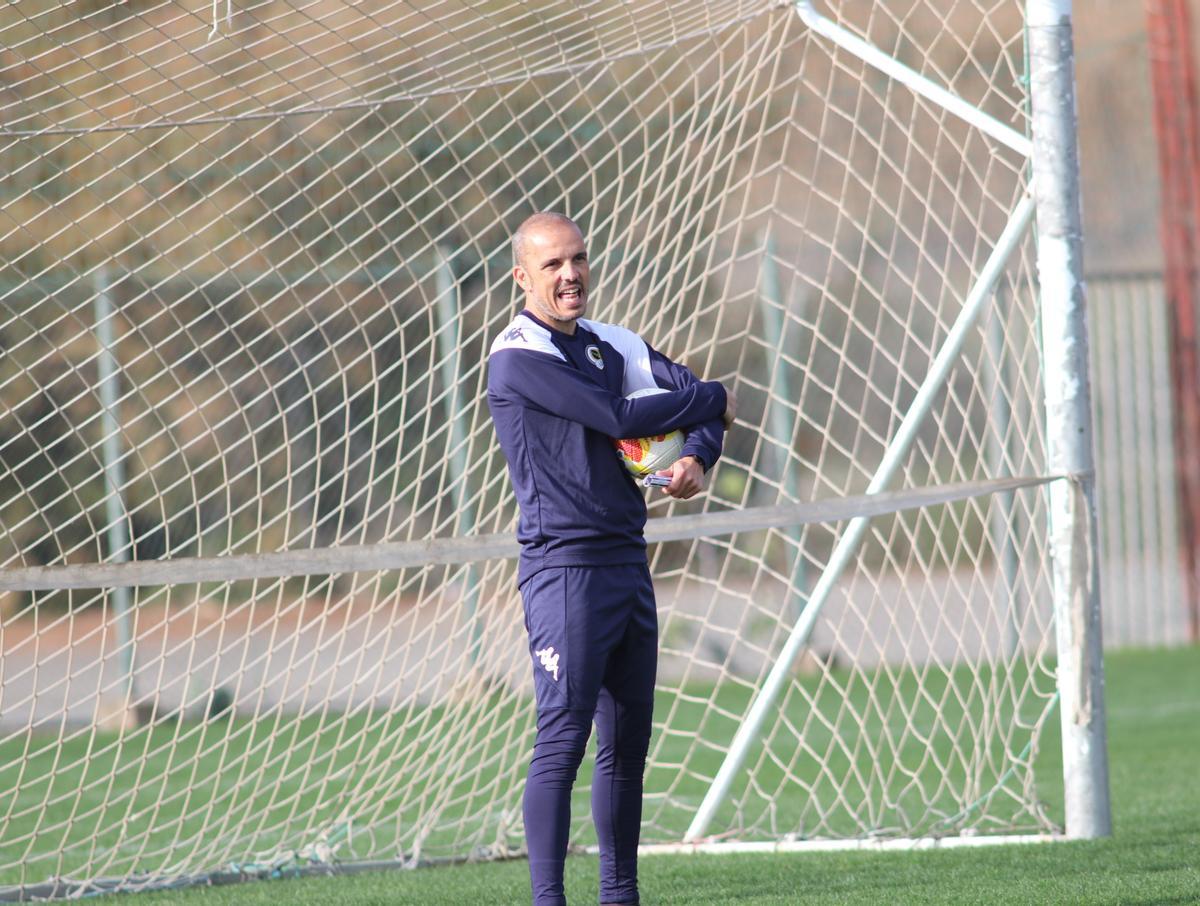 Beto Company, en el primer entrenamiento del Hércules después de las vacaciones de Navidad.