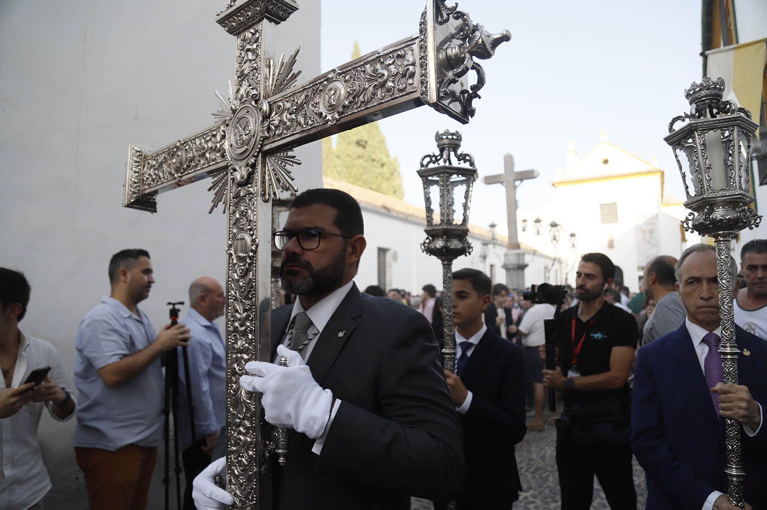 Traslado de la Virgen de La Paz hacia la Catedral antes de su coronación