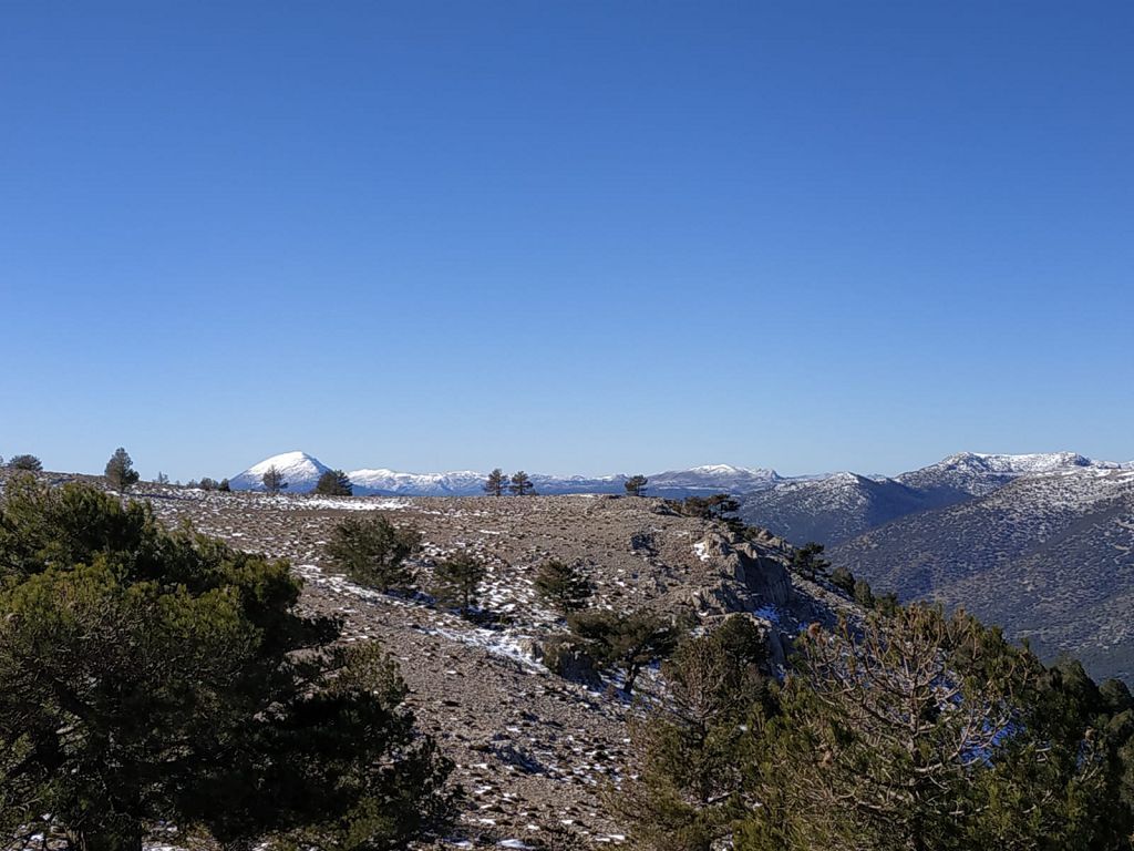 Nieve en la ruta Pico del Obispo y Revolcadores de Moratalla