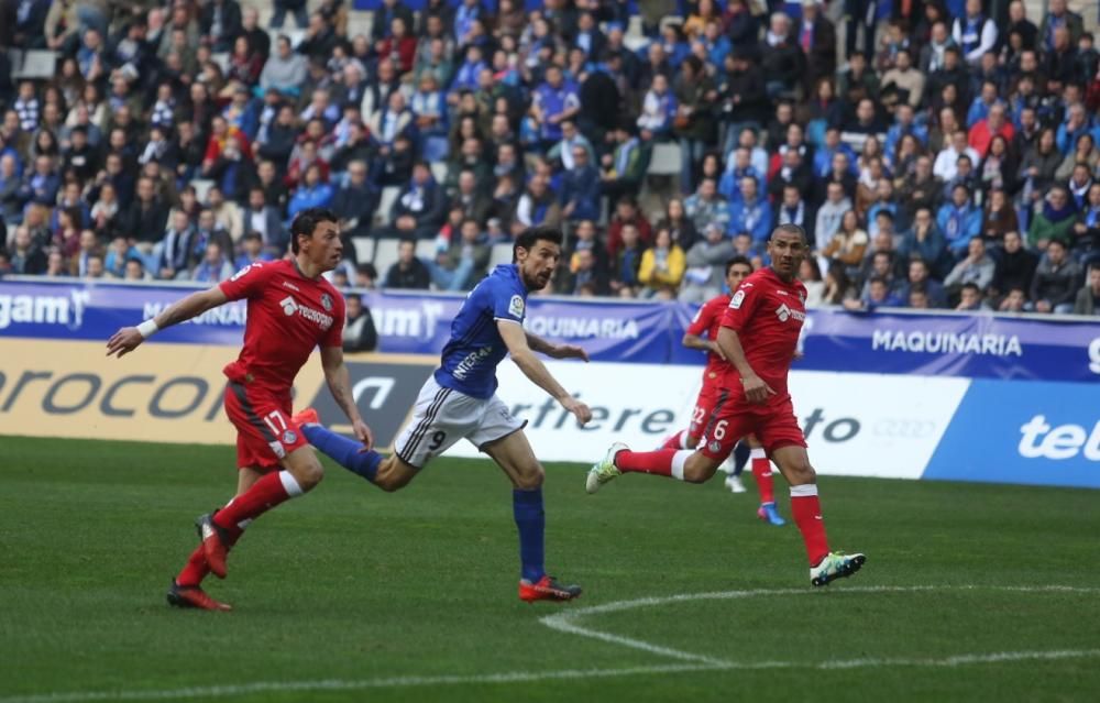 El partido entre el Real Oviedo y el Getafe, en imágenes