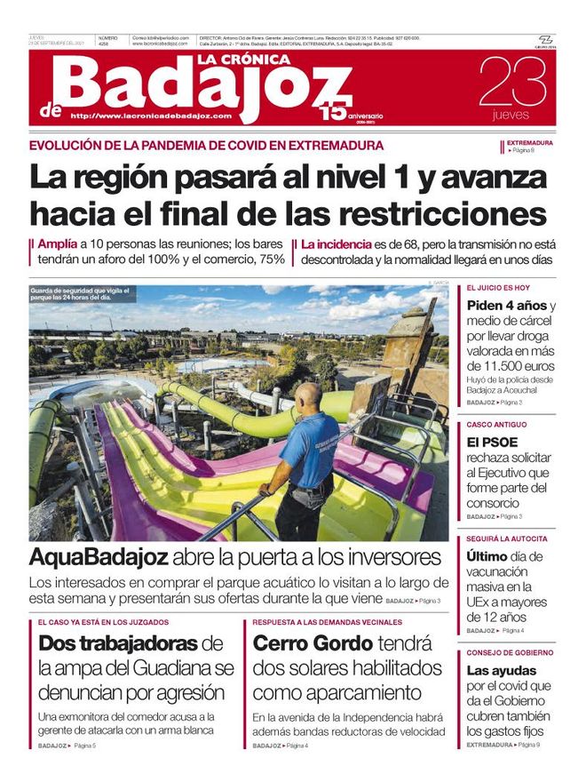 Consulta la portada correspondiente al día 23 de septiembre del 2021