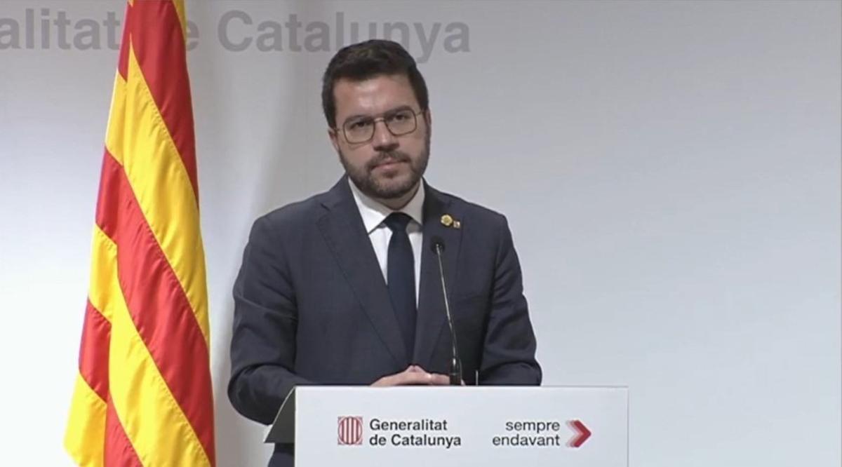 El presidente de la Generalitat, Pere Aragonès, en el acto homenaje a Francesc Vendrell en el Palau de la Generalitat, a 20 de noviembre de 2023 El presidente de la Generalitat, Pere Aragonès, en el acto homenaje a Francesc Vendrell en el Palau de la Generalitat, a 20 de noviembre de 2023