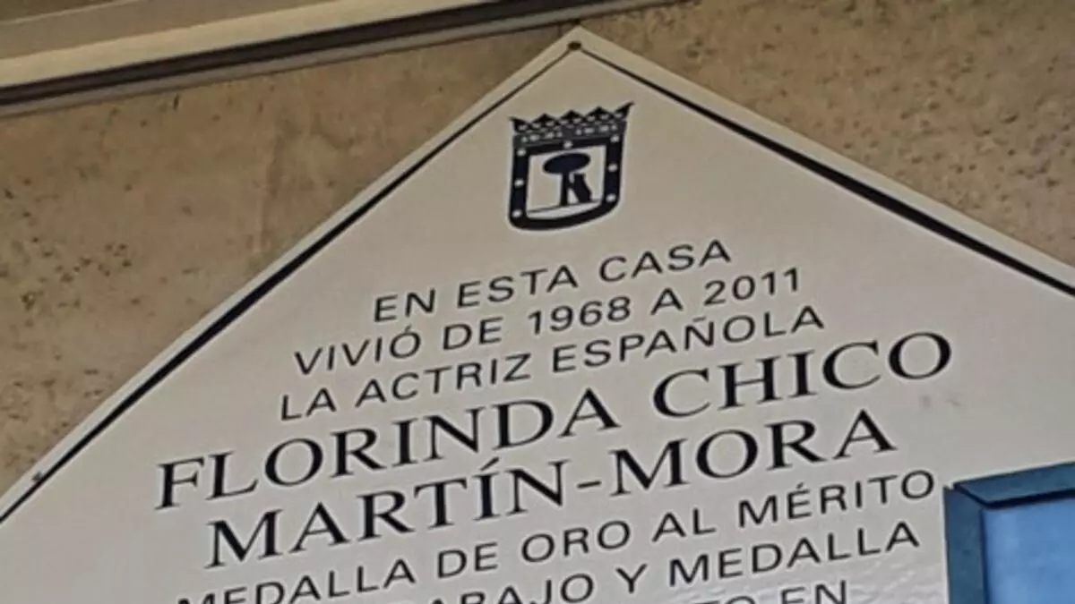 ¿Quién es Florinda Chico, la actriz que tiene una placa conmemorativa en el distrito de Arganzuela?