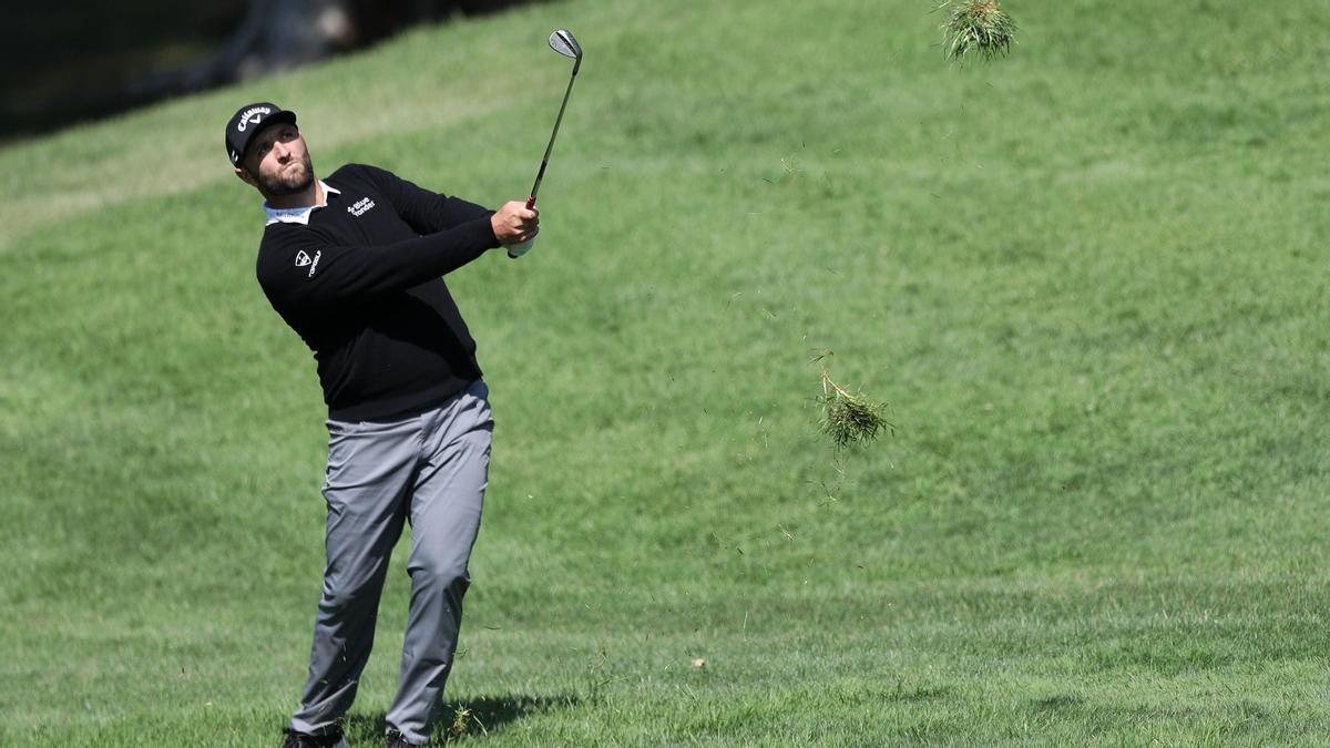 Jon Rahm, durante la primera vuelta del Fortinet Championship