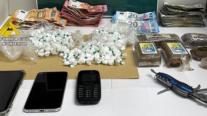 Arrestado en Santa Eulària un hombre con 166 dosis de cocaína y casi medio kilo de hachís