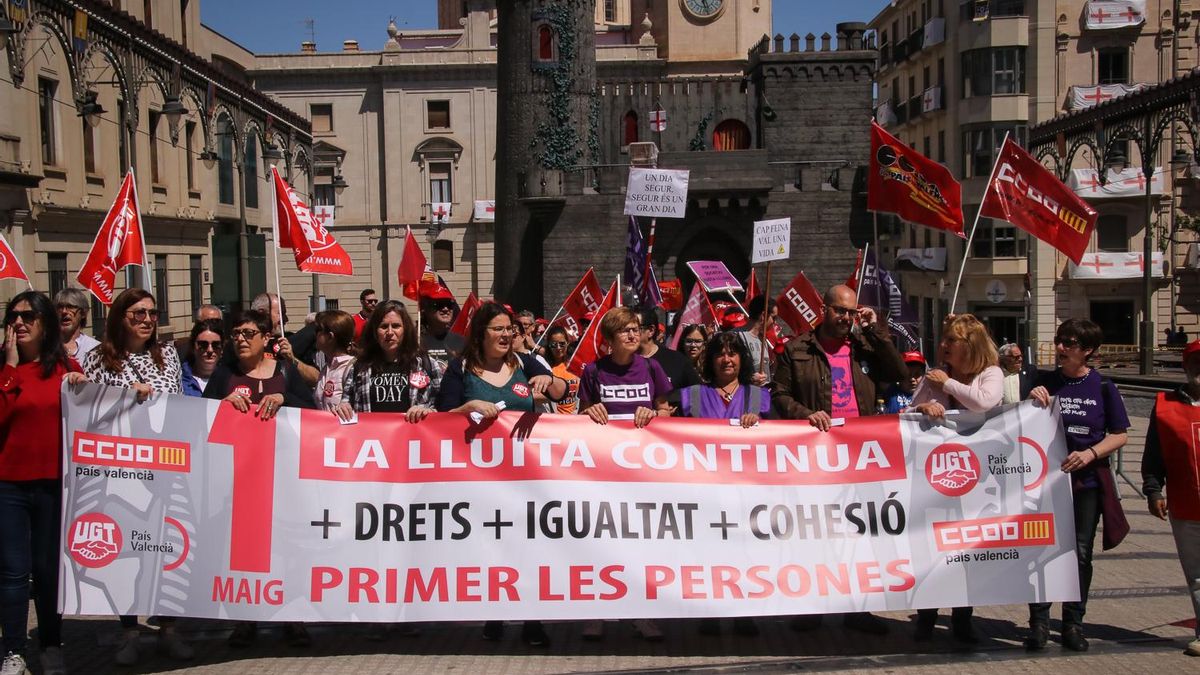 Manifestación del 1 de Mayo de 2019 en Alcoy.