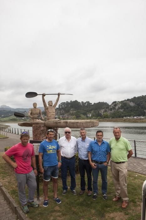 Reunión de algunos de los ganadores absolutos del Descenso Internacional del Sella en Ribadesella