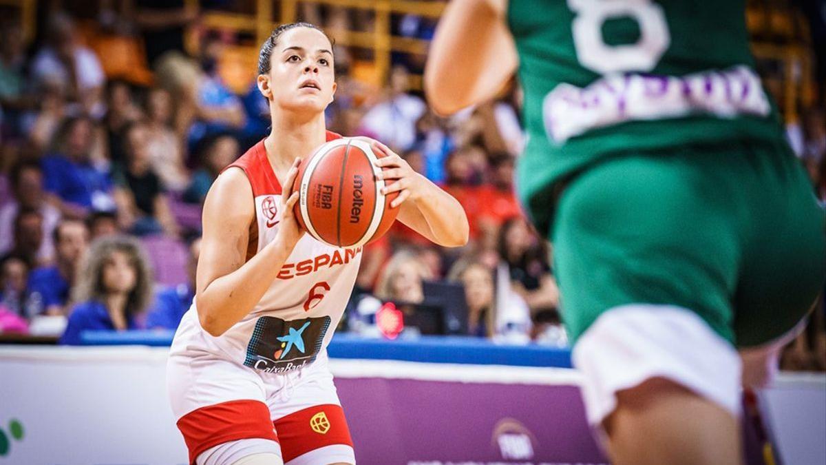 Elena Buenavida, autora de 36 puntos ante Lituania.