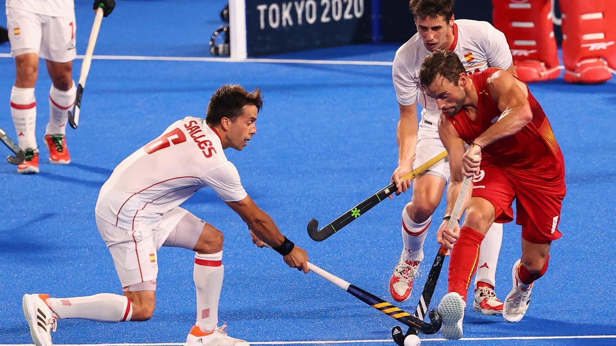 La selección española de hockey hierba pierde ante Bélgica.