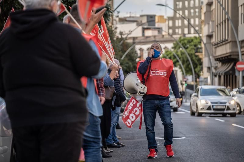 Protesta de CCOO en la capital tinerfeña | 11-2-2021