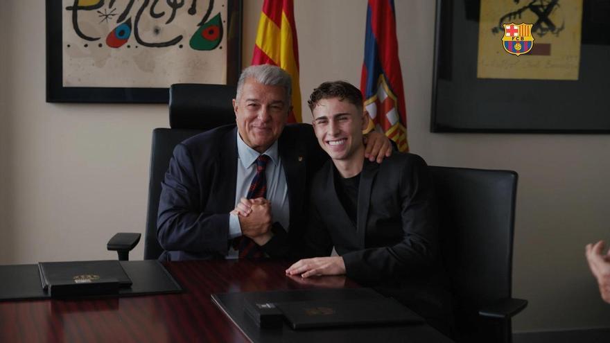 Así ha sido la firma de la renovación de Fermín López hasta 2031