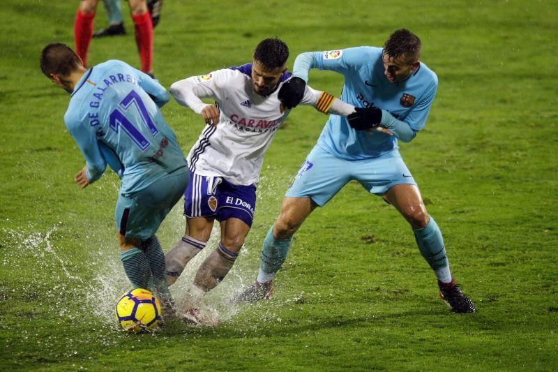 Imágenes del Real Zaragoza-Barcelona B