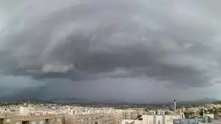 Lluvia de intensidad torrencial en el Alto y Medio Vinalopó