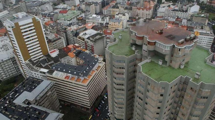 Edificios de viviendas en el centro de la ciudad.