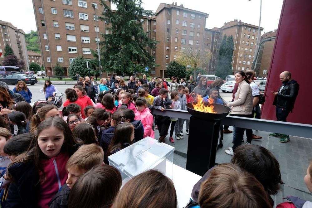 La antorcha olímpica llega a Mieres