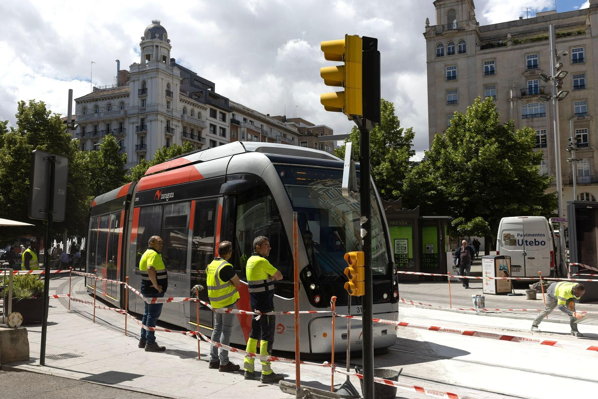 Obras en el tranvía de Zaragoza