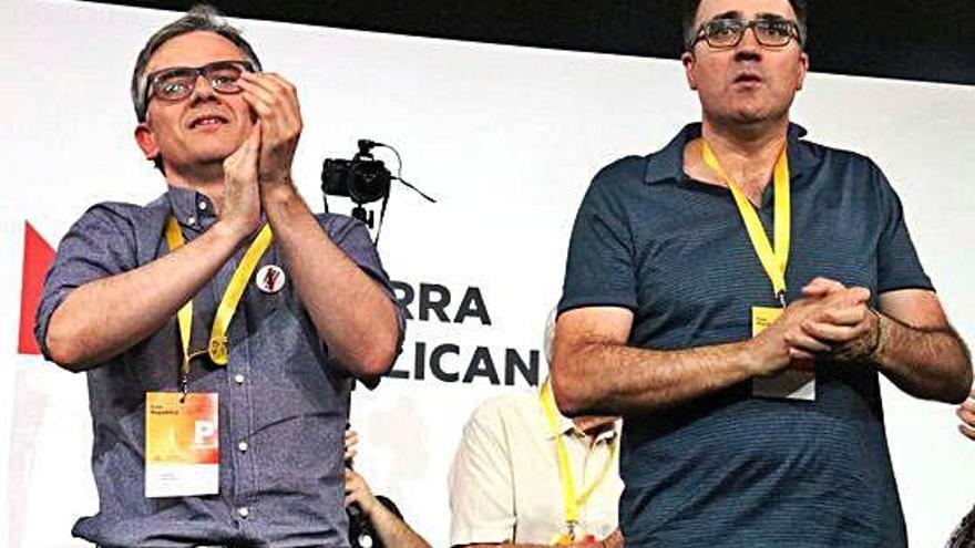 Josep Maria Jové i Josep Lluís Salvadó (dreta), en una imatge del juliol de l&#039;any passat