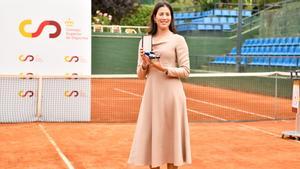 Garbiñe Muguruza, con la medalla del CSD