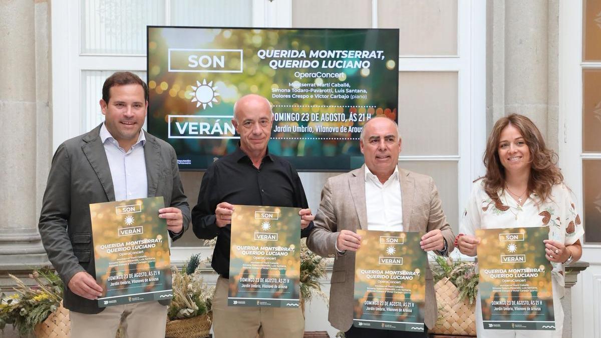 Autoridades provinciales y locales en la presentación del espectáculo.