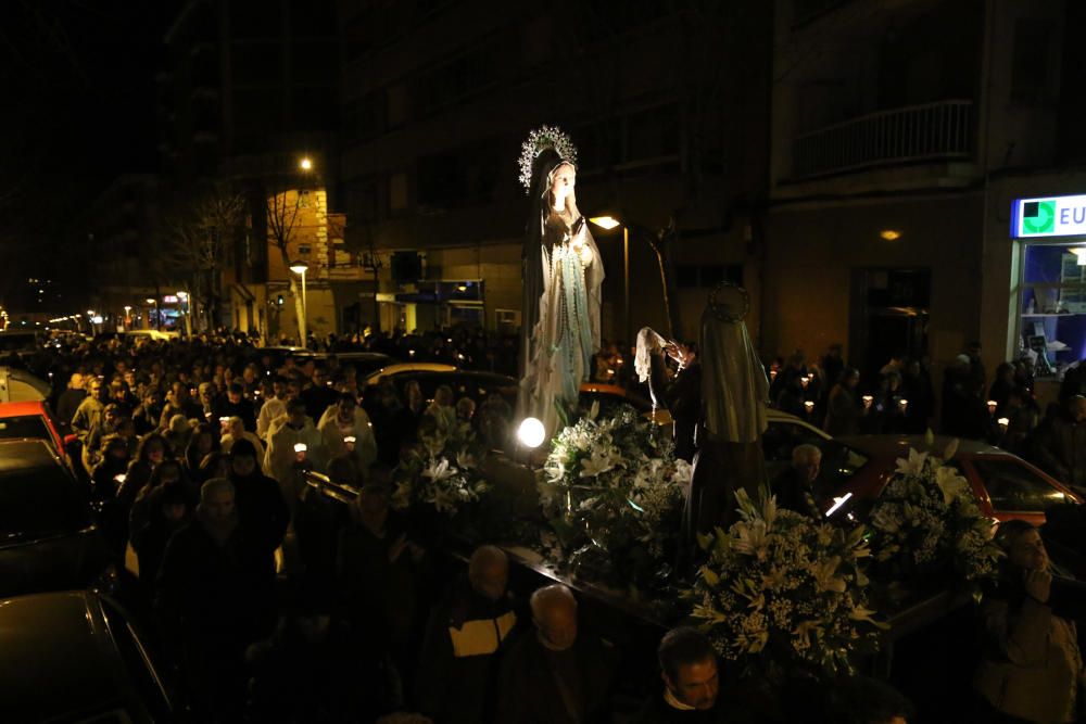 Procesión de las antorchas en Lourdes (Zamora)