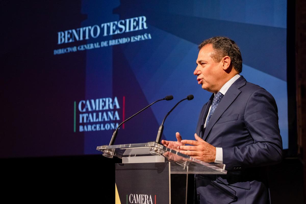 Benito Tesier, durante su discurso.