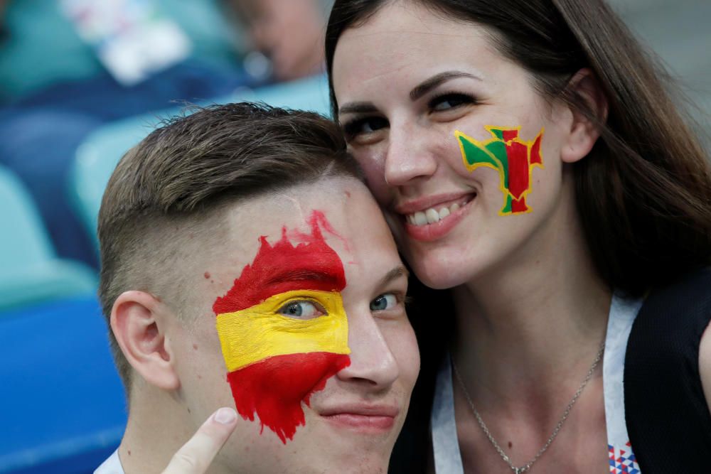 Las aficiones del Portugal - España