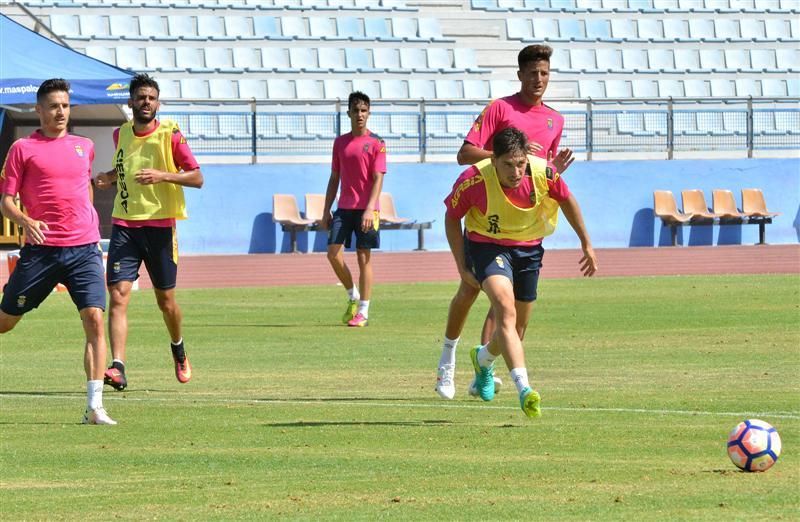 Fase final del entrenamiento de la UD Las Palmas