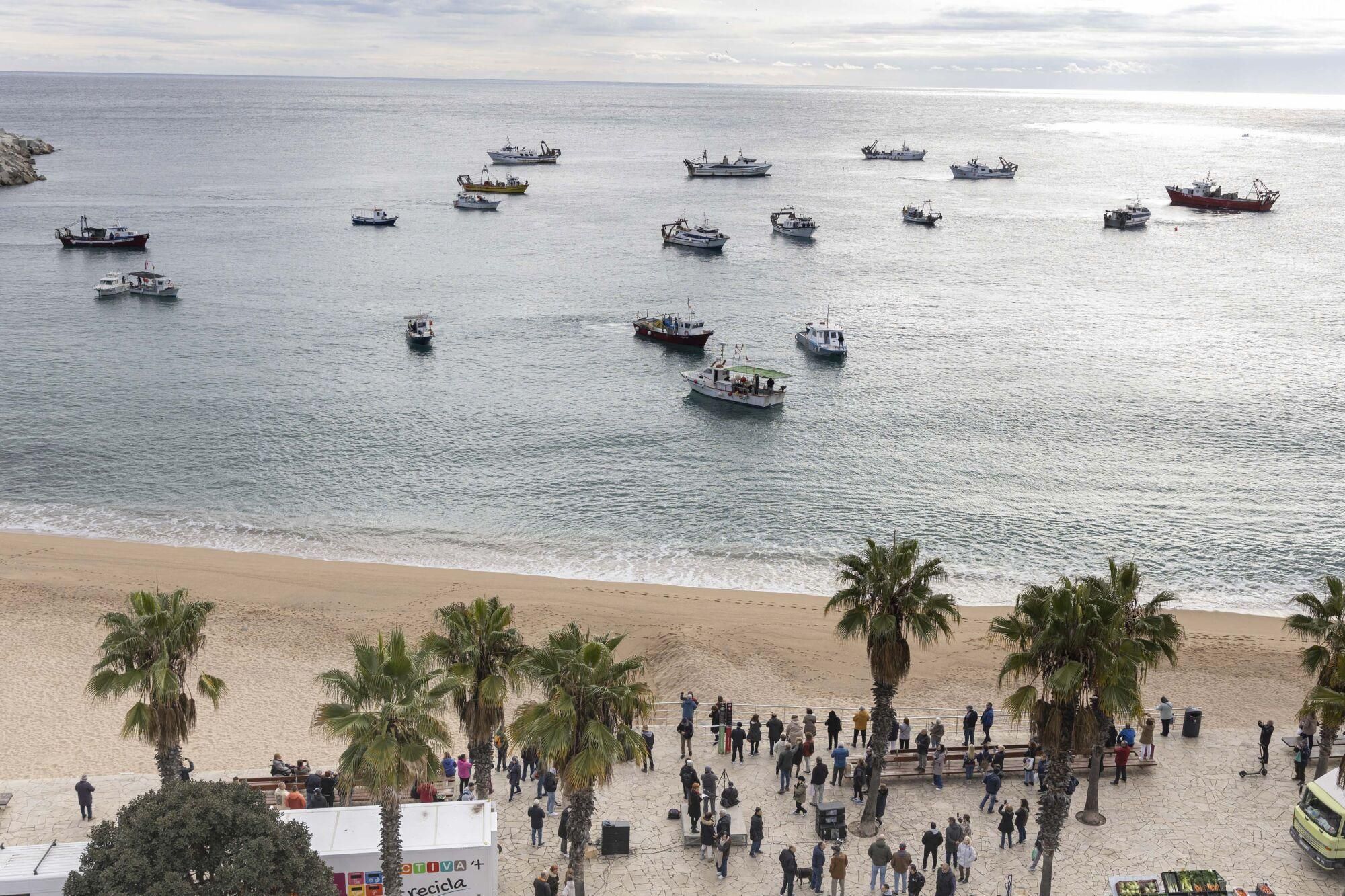 L'aturada de pescadors de Blanes, en imatges