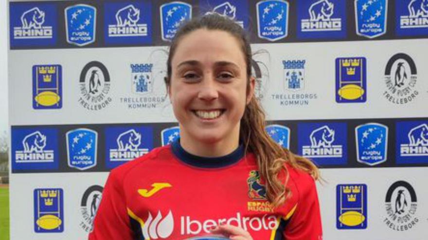 Clara Piquero, campeona de Europa con la selección española de rugby