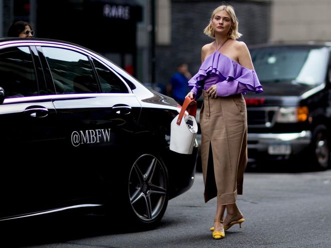 Street-style en NYFW: el nuevo color block