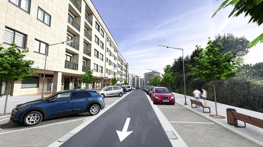 Así quedará una de las principales calles de O Burgo, en Culleredo