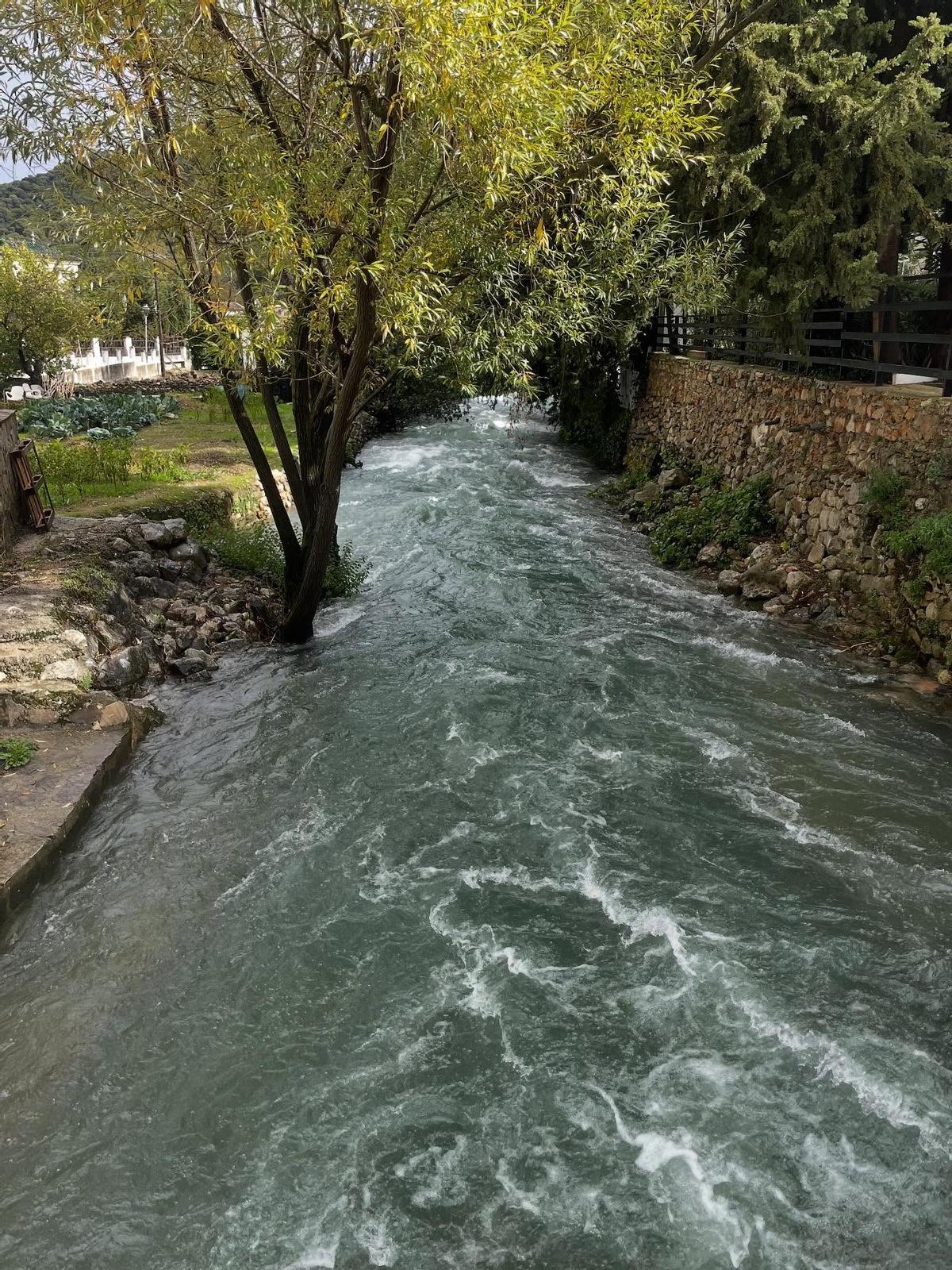 Crecida de dos de los nacimientos de agua más impresionantes de Málaga, en Benaoján