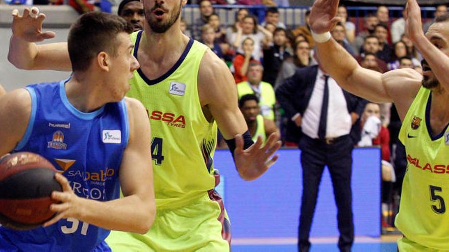 Vlatko Cancar, en un encuentro ante el Barça.