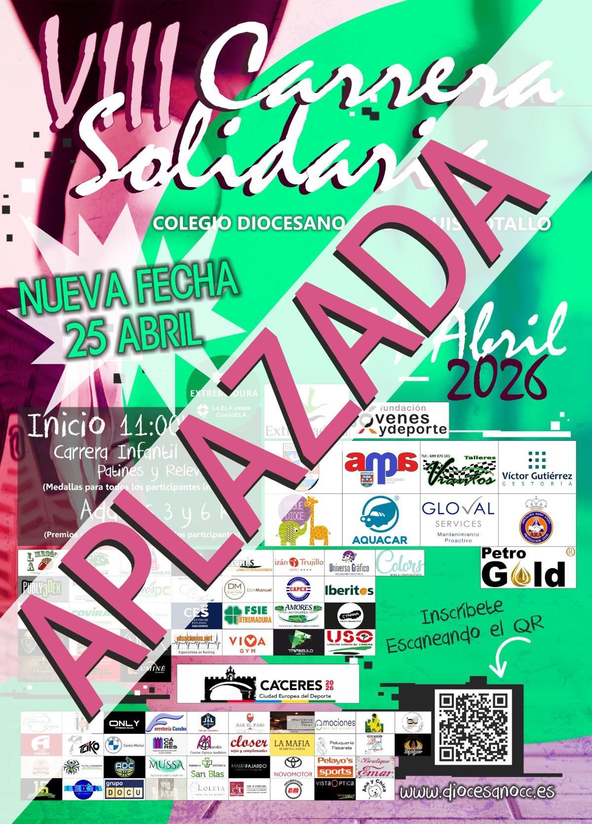 Imagen del cartel de la carrera solidaria.
