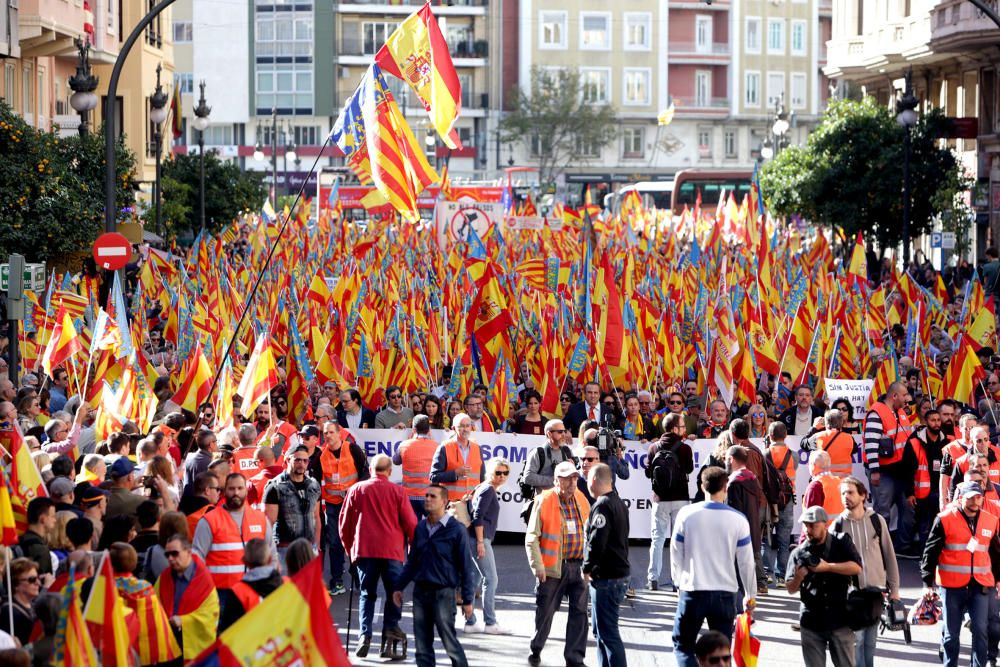 Manifiestación en València contra los 'països catalans'