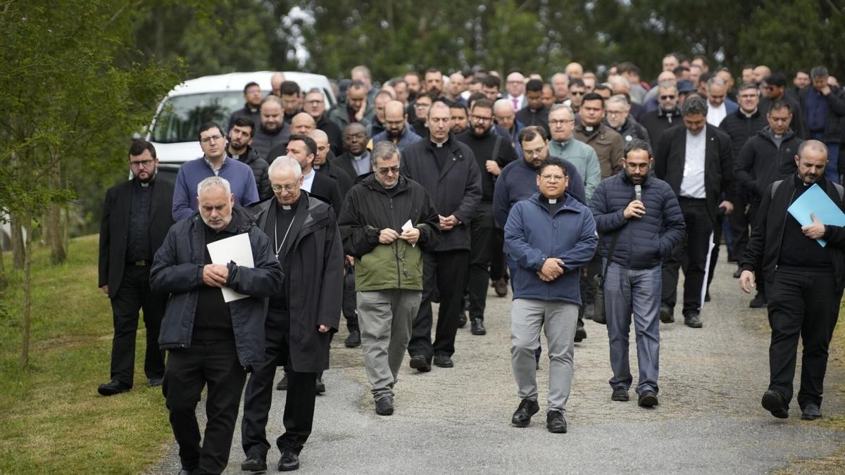 Una peregrinación sacerdotal al santuario, en 2024.