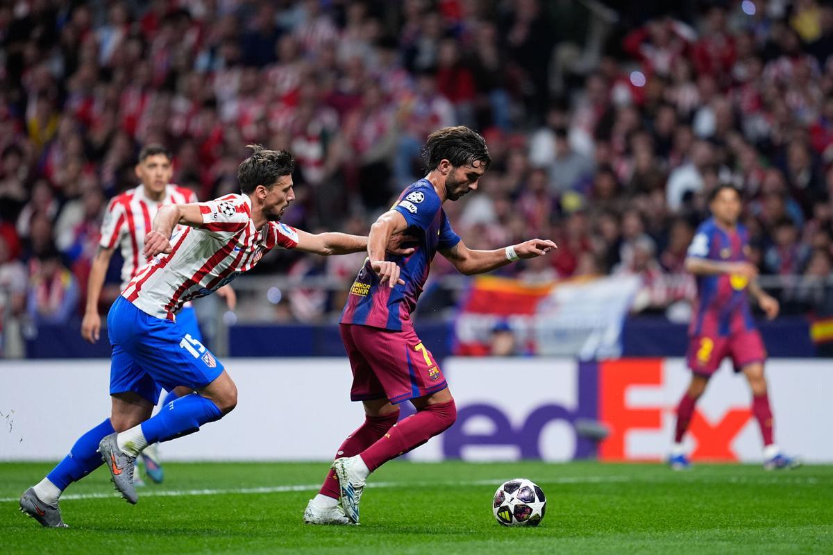 Lenglet, en el gol de Ferran.