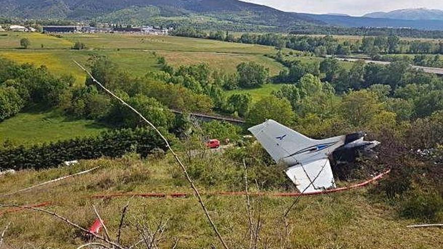 L&#039;avioneta es va accidentar molt a prop d&#039;una carretera