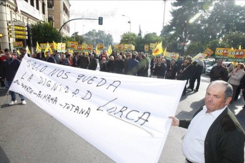 Protesta de agricultores y ganaderos de la comarca del Guadalentín