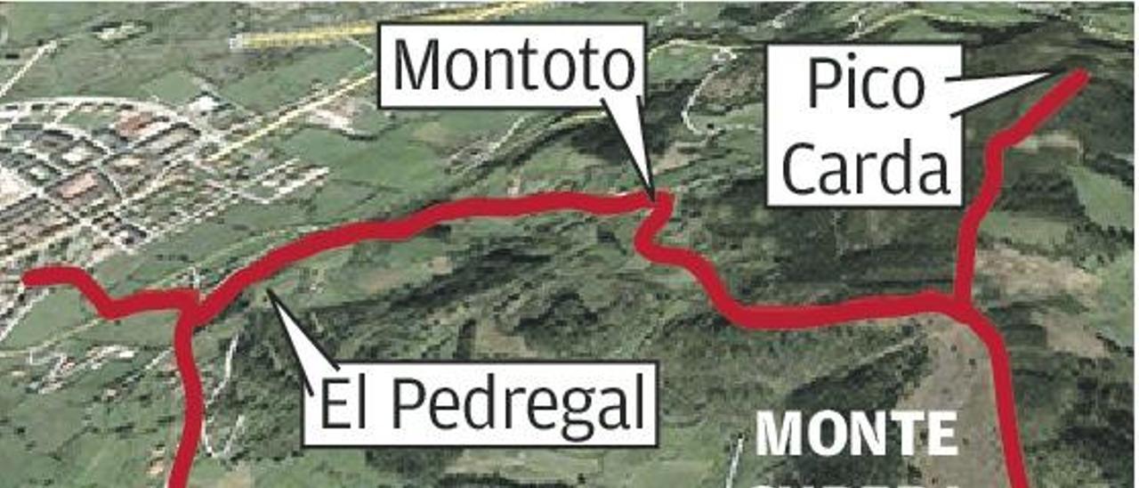 Senderistas en el monte Cubera.