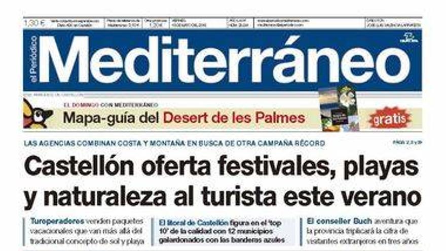 Castellón oferta festivales, playas y naturaleza al turista este verano, hoy en el Periódico Mediterráneo